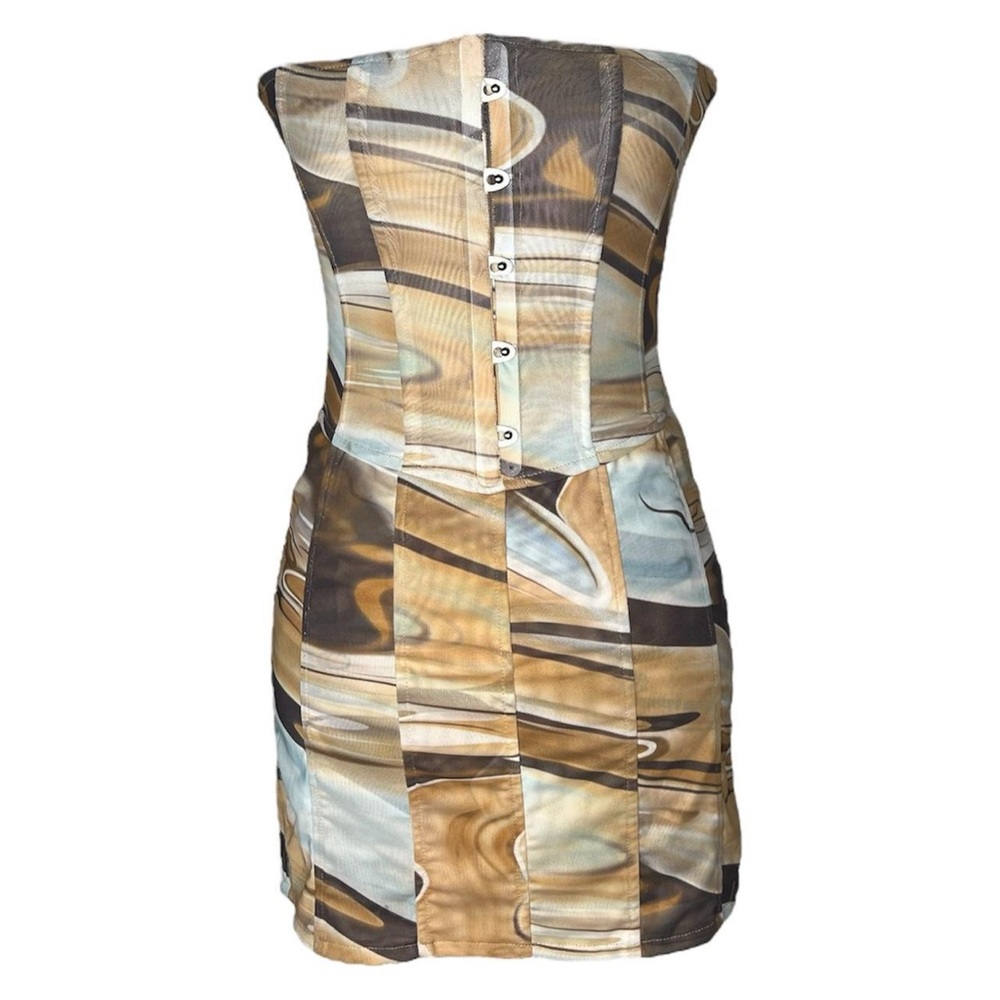 Stylish Multicolor Women's Corset & Skirt Set